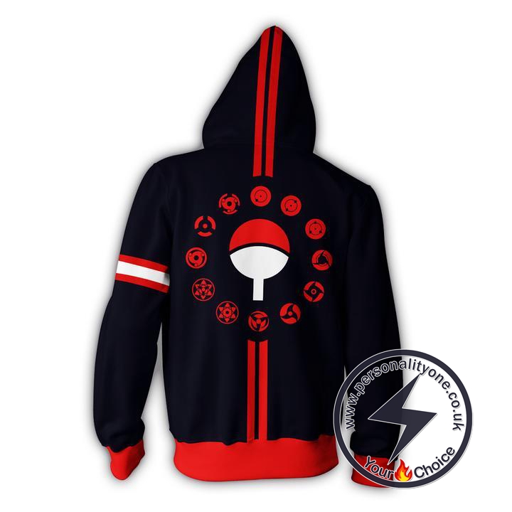 Naruto Sasuke Uchiha Zip Up Hoodie Jacket